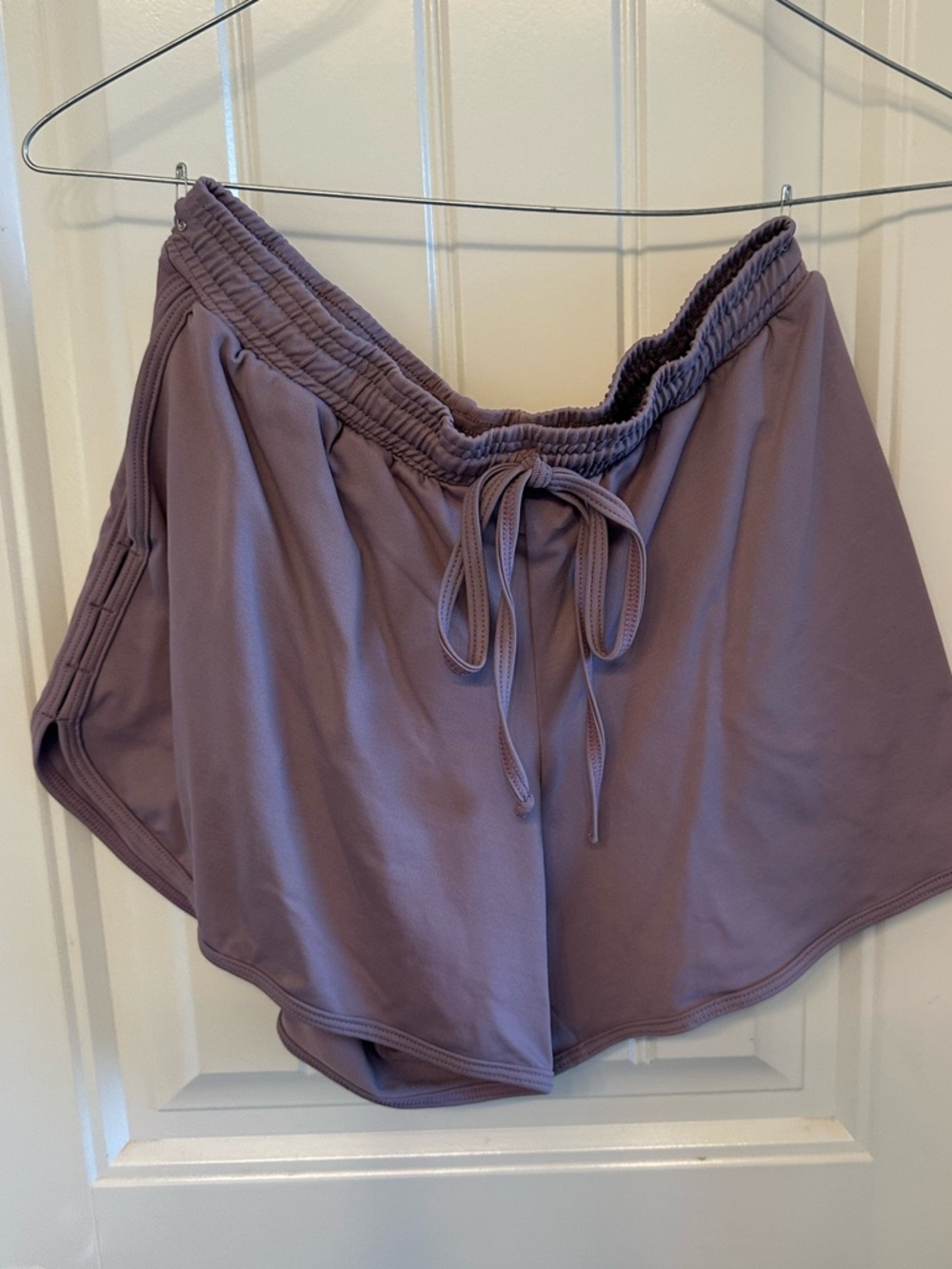 Women's Lavender Drawcord Athletic Shorts